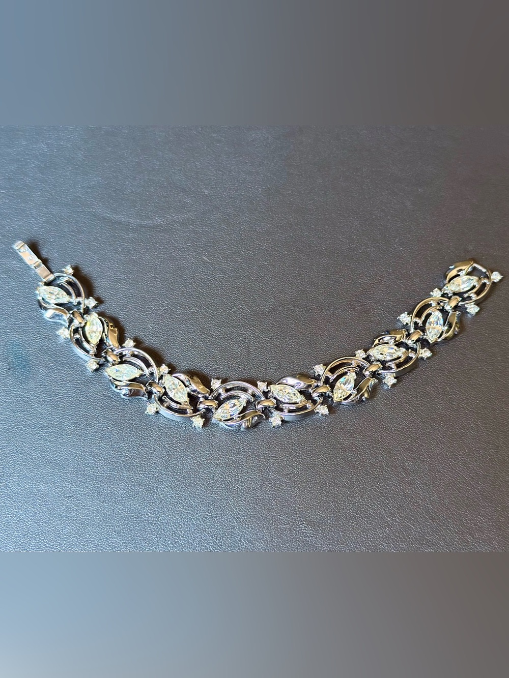 Crown Trifari Rhinestone Bracelet